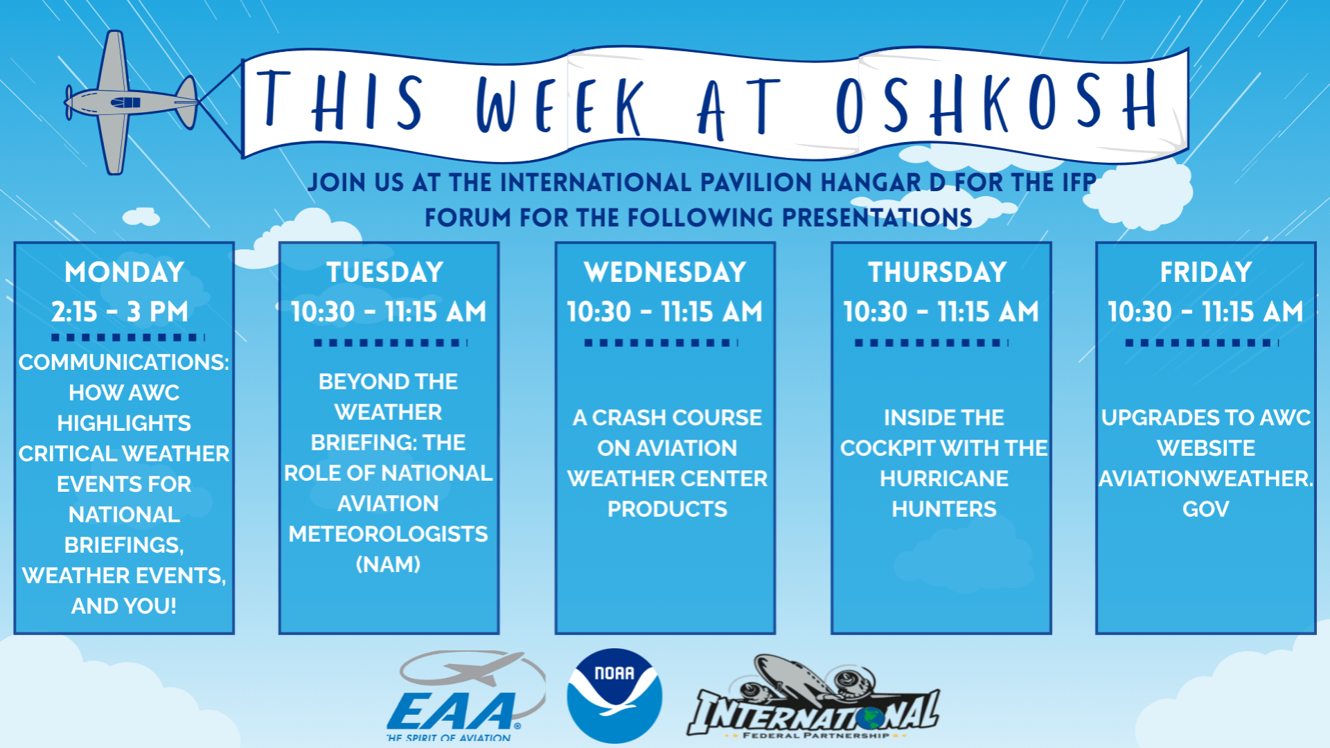 Oshkosh Forum Schedule