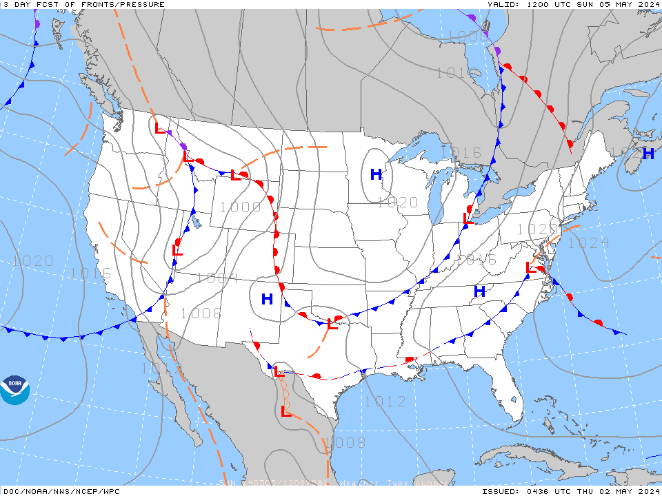 Day 3 Surface Map