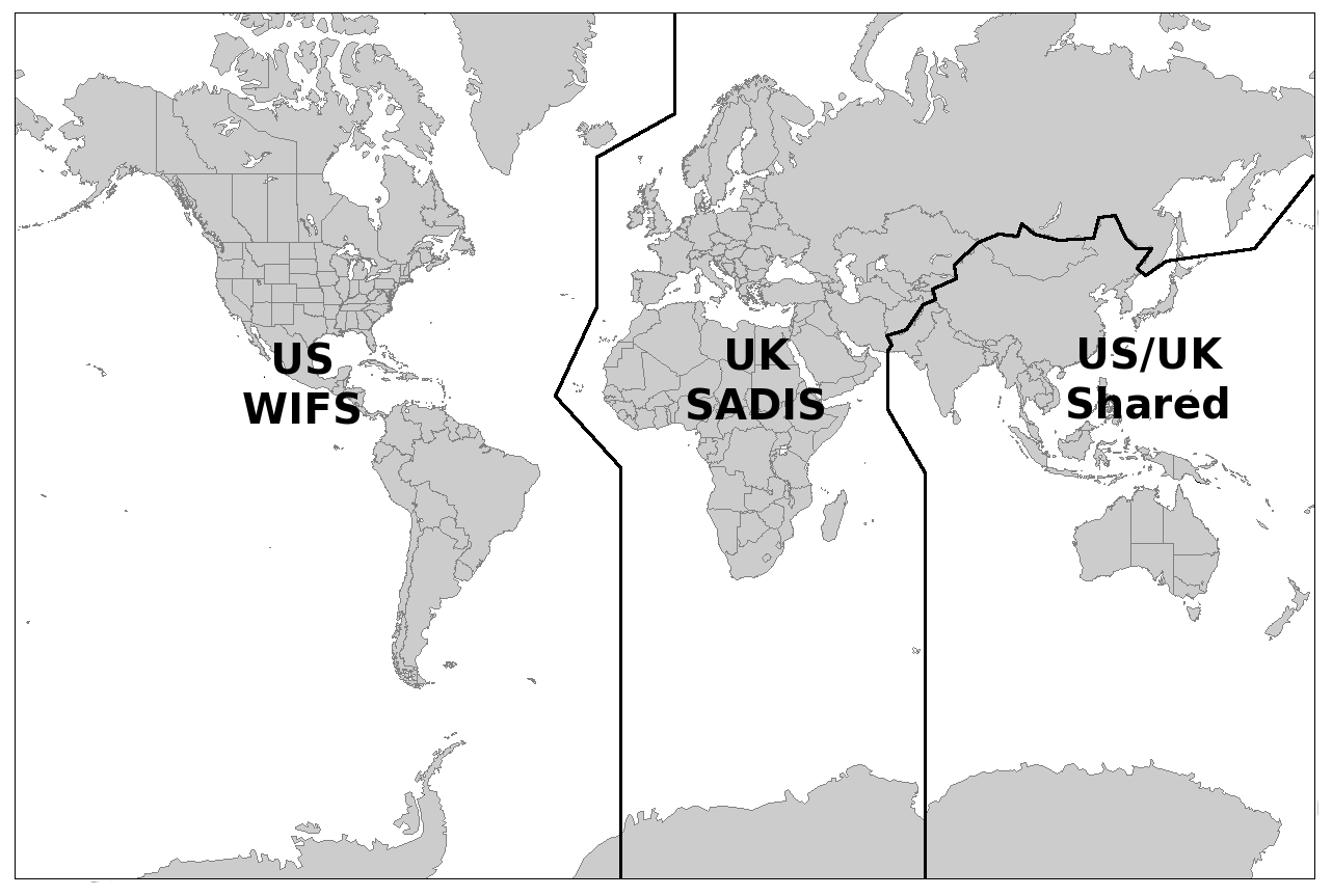 Map of WIFS and SADIS areas